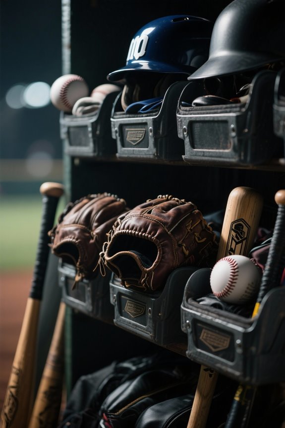 baseball equipment storage considerations