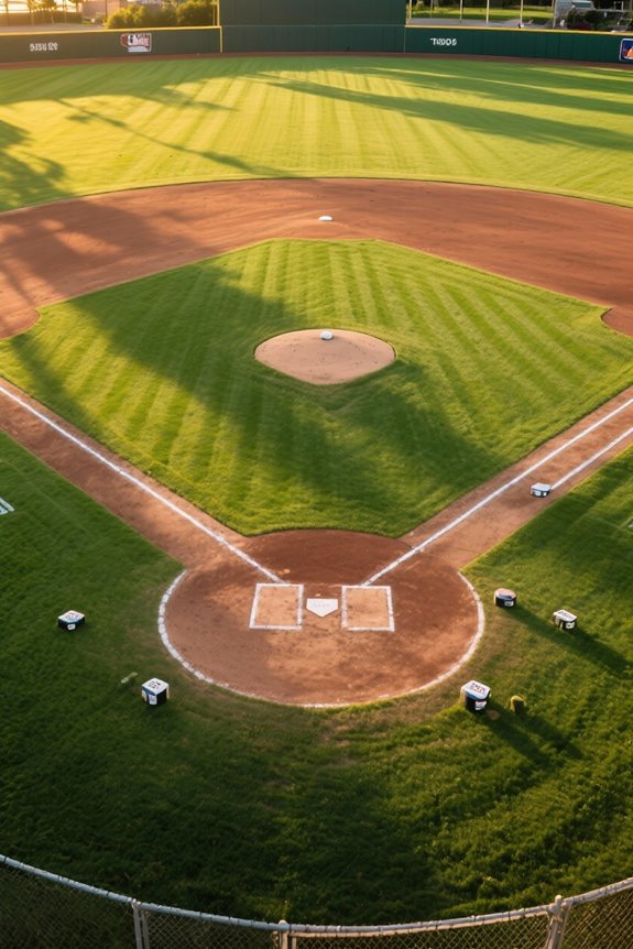 baseball field official dimensions