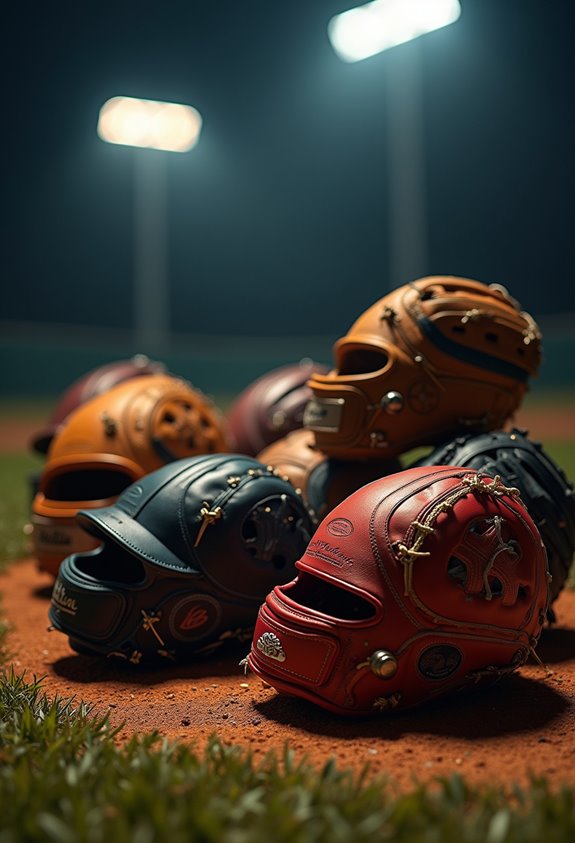 top left handed baseball gloves